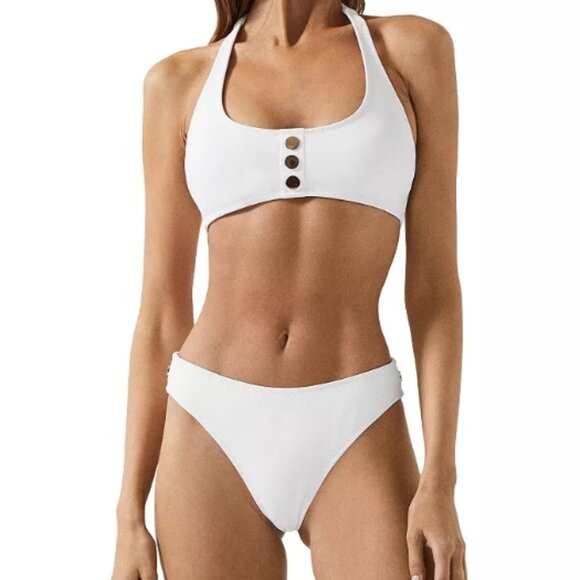 REISS Iris Bikini Set – UK 8 & UK 10 (S) – White – NWT